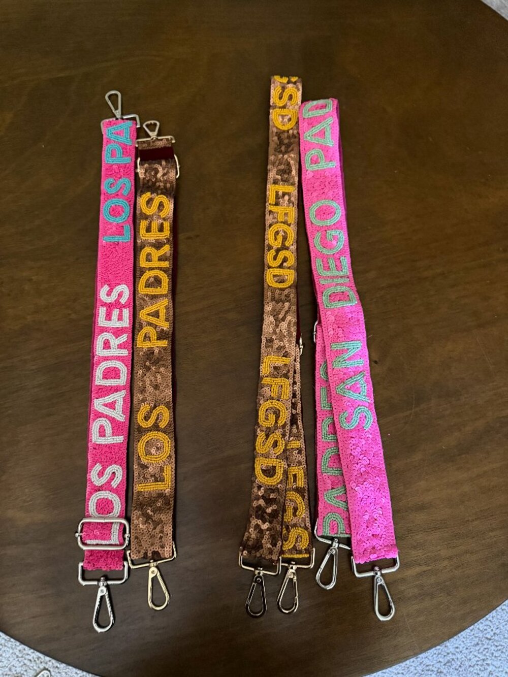 purse/bag straps – san diego padres themed - PINK SAN DIEGO PADRES